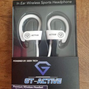 White wireless headphones